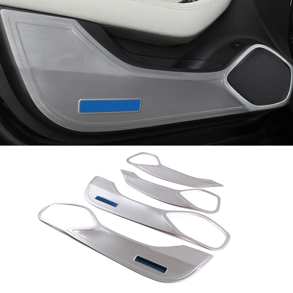 

For Cadillac CT5 2019-2021 Car Accessory Stainless Steel Inner Door Anti-kick Pad Cover Trim Frame Interior Decoration Molding