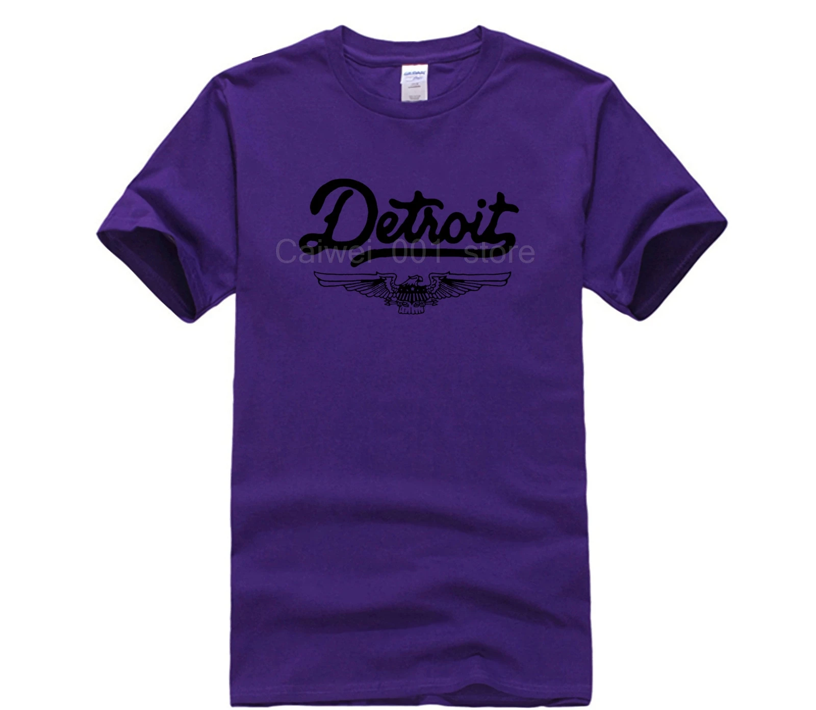 

100% Cotton Hot men's fun casual print fashion summer T shirt DETROIT EAGLE Men's Cool Short Sleeve T Shirt