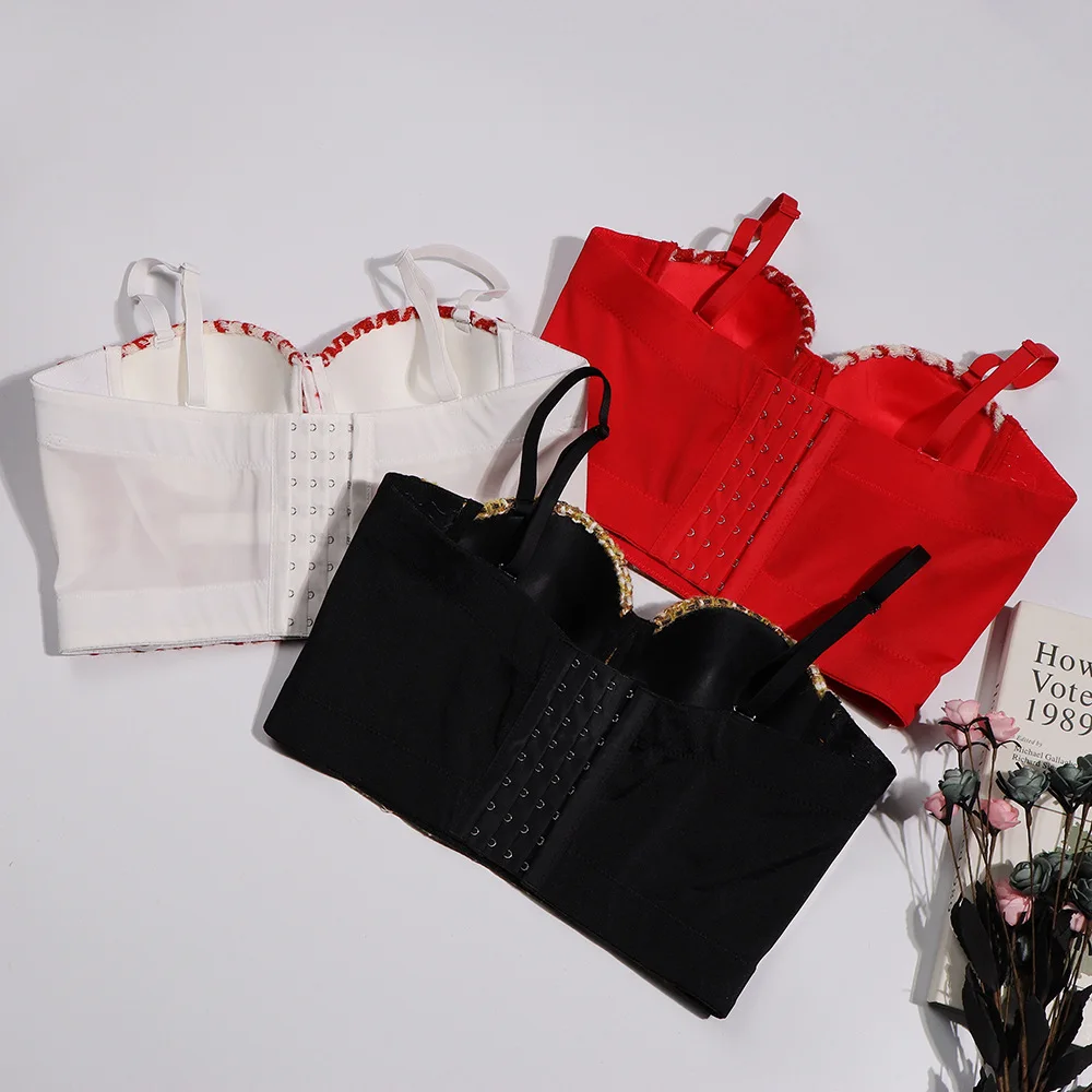 

Ailigou New Women Top Push Up Bra Crop Top Sexy Elegant Bra Camis Top Party Club Celebrity Vest Crop Tops