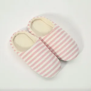 Тапочки мужскиемужские домашние пушистые теплые зимние теплые полосатые Противоскользящие