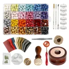 Подарочная коробка в стиле ретро, многоцветный лак с зернистой текстурой, Набор Для Запечатывания Воском, маркировка, ручка сделай сам для художественного декора