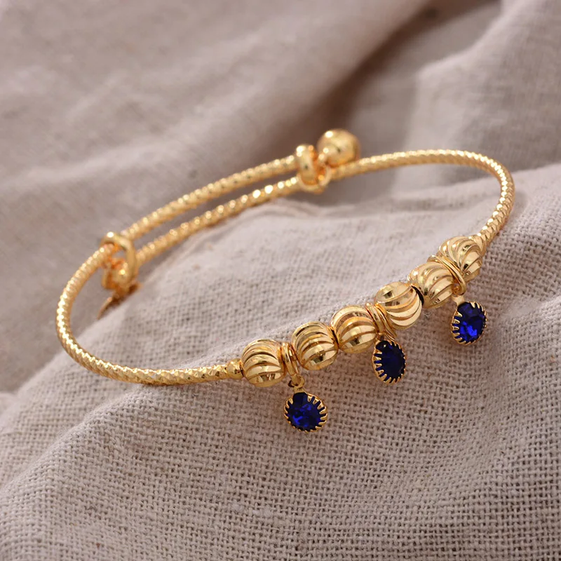 4 шт. детские браслеты с голубым камнем | Украшения и аксессуары