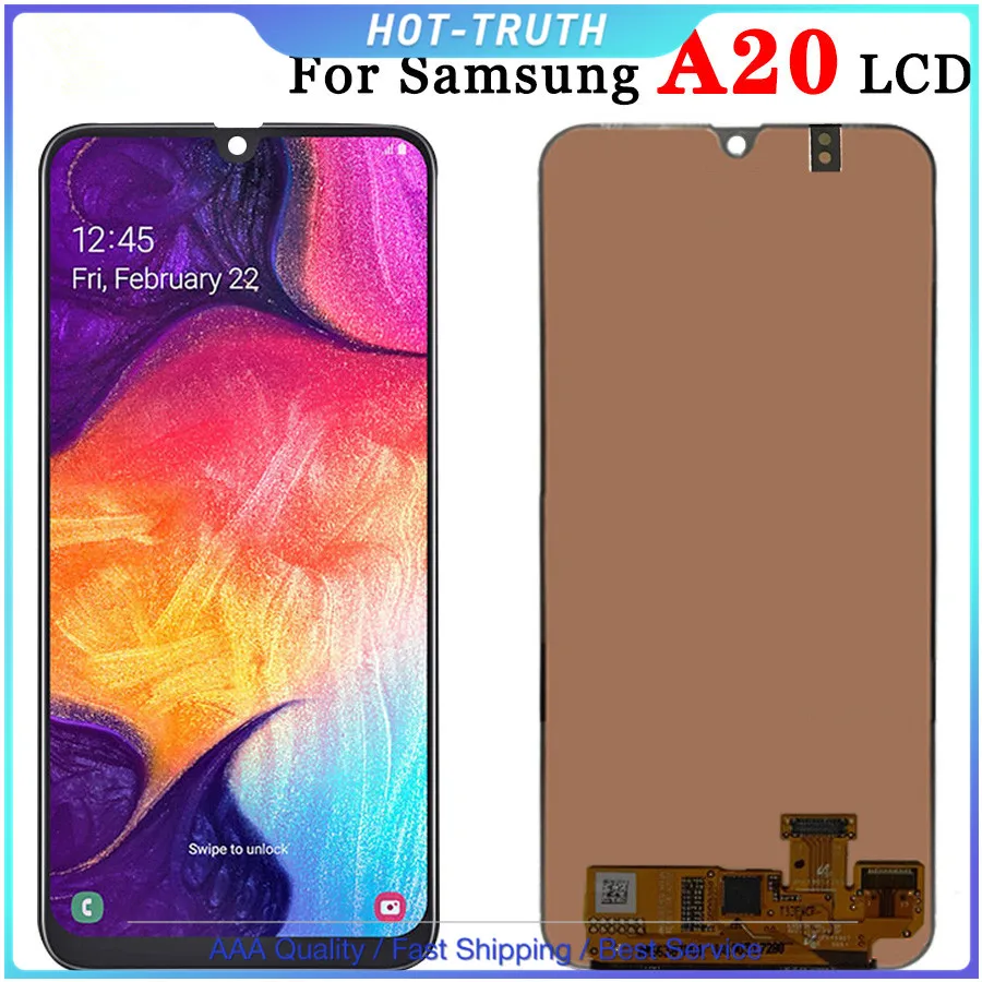 Оригинальное качество ЖК дисплей для Samsung A20 экран A205F/DS A205FN/DS A205U A205GN/DS A205YN A205G/DS A205W
