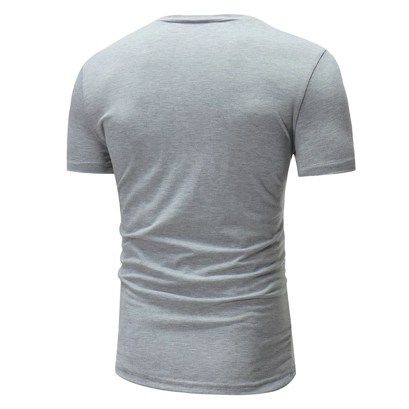 2021 Новая летняя модная мужская футболка с коротким рукавом и пуговицами