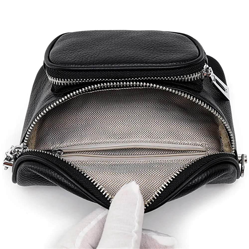 

2021 New Genuine Leather Ladies Shoulder Bags Fashion Design Women Soild Color Casual Messenger Bag Women's Travel Bags Bolsos