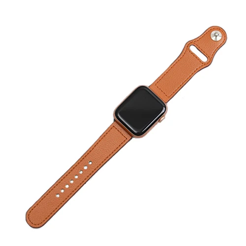 Из натуральной кожи петлевой ремень для apple watch, ремешок 42 мм 44 мм apple watch 4 5 38 мм 40 мм, для iwatch, версия 3, 2, 1, correa, сменный Браслет - Цвет ремешка: brown