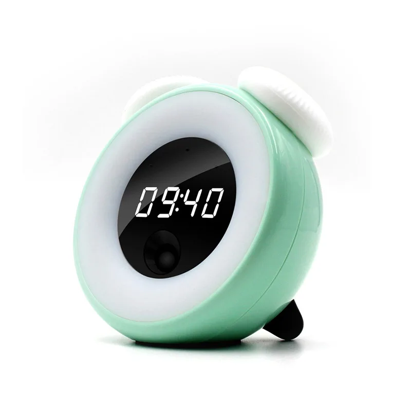 

Creative Time Light Alarm Clock Children's Bedroom Smart Timing Bedside Cut Night Light Led Induction Mushroom Kid holiday gifts