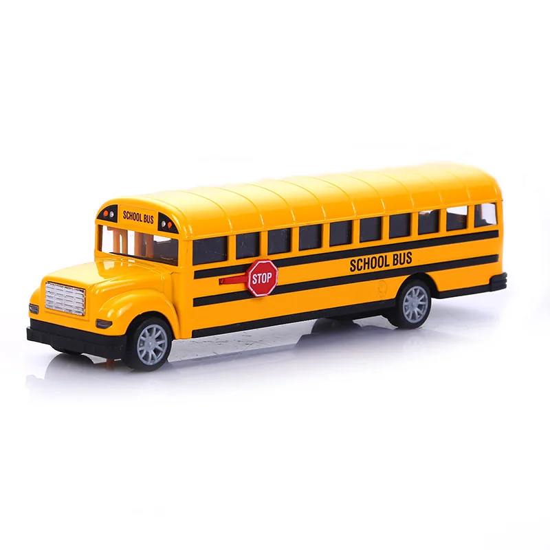 1:16 Children School Bus Toy Alloy Pull Back Diecast STOP Car Model High Quality Simulation Boy Birthday Present NTY0108 | Игрушки и