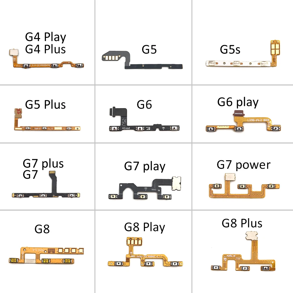 

100Pcs Power Volume Key Button Flex Cable For Moto G4 G5 G5S G6 Play G7 G9 Plus G8 Power Lite One G Style Side Button Key Flex
