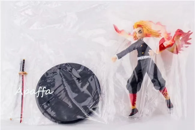 

Demon Slayer Rengoku Kyoujurou PVC Action Figures Toys GK Anime Kimetsu No Yaiba with Light PVC Figurine Toy