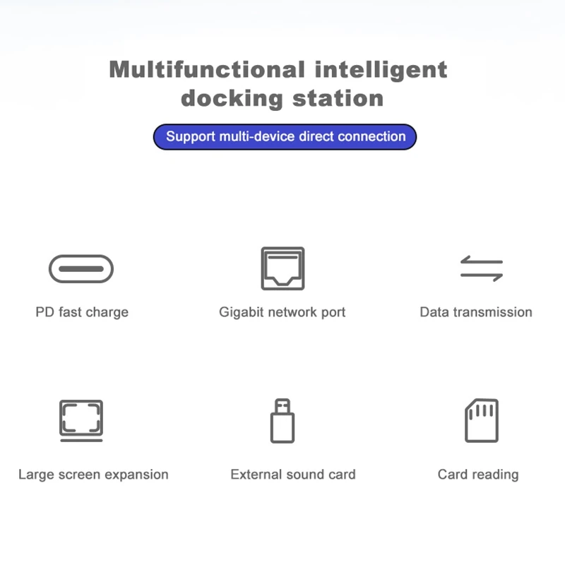 

9 in 1 Type-C HUB ,Docking Station Type-C to HDMI Network Card PD Fast Charging Docking Station USB-C HUB,for PC