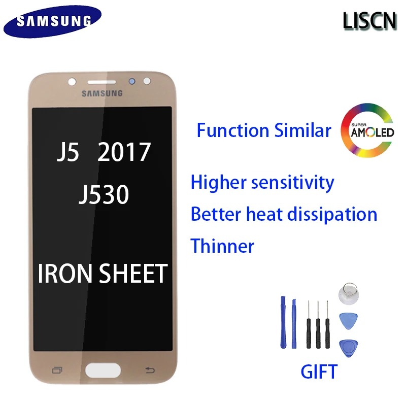 Железный ЖК дисплей аналогичный AMOLED для SAMSUNG Galaxy J5 PRO 2017 J530 J530F сенсорный экран