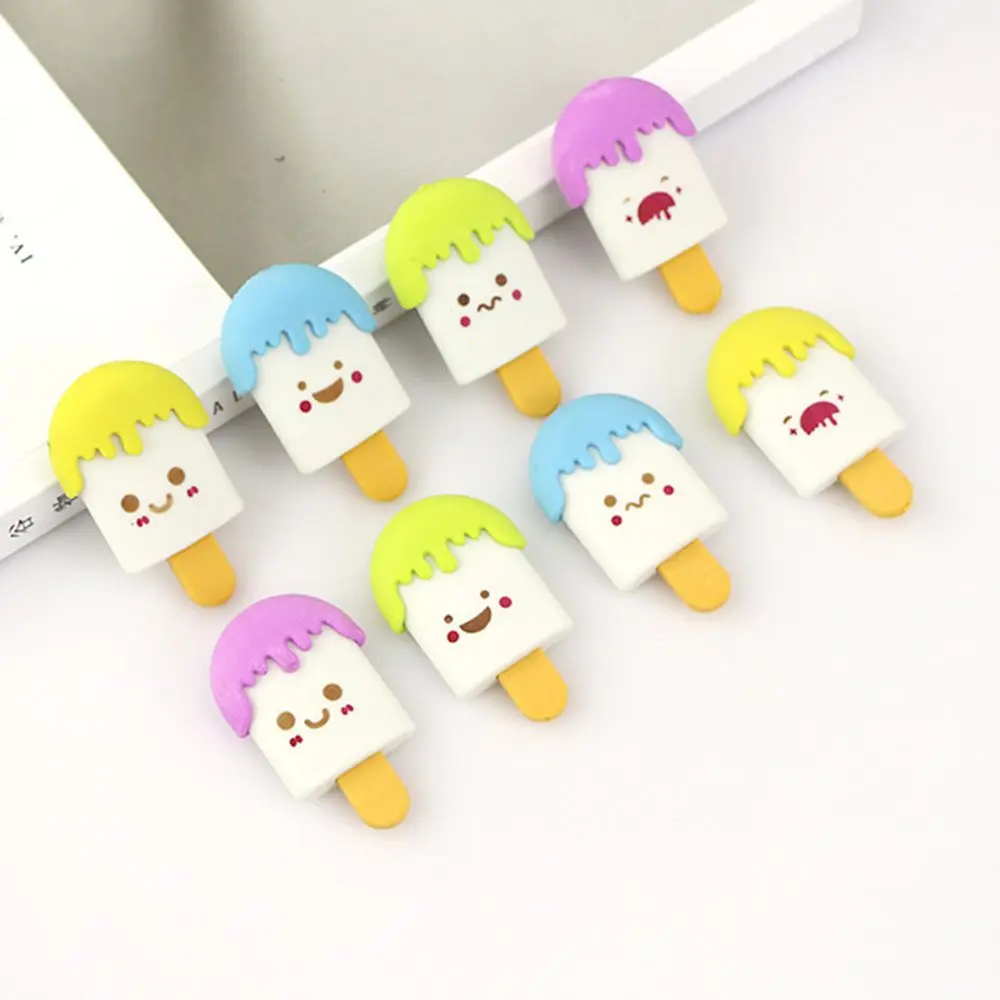 Высококачественный милый ластик для мороженого смайлика резинка карандашей