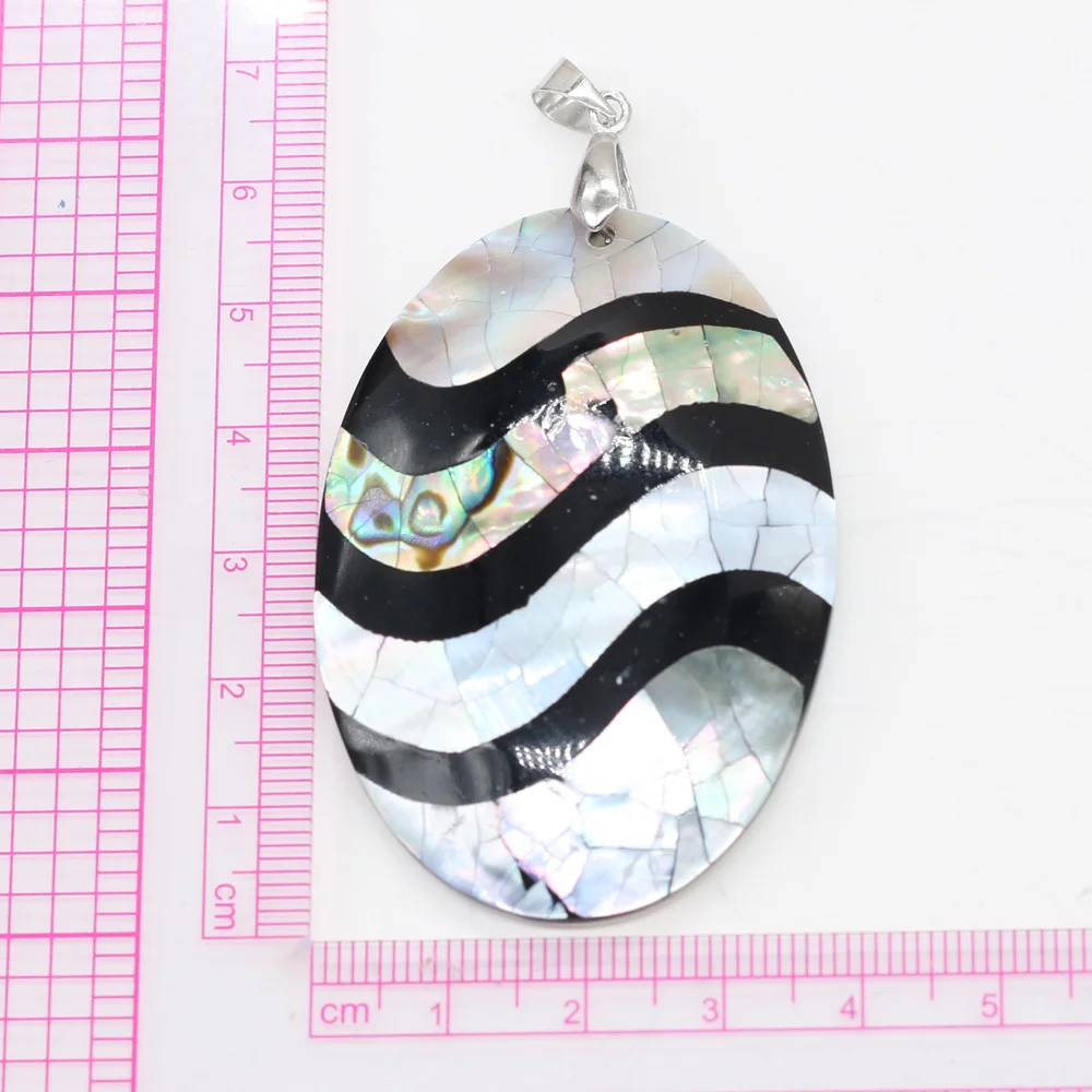 

Natural Mother of Pearl Shell Charms Pendants for Jewelry Making DIY Necklaces Earring Accessories or Women Gift Size 55X40mm