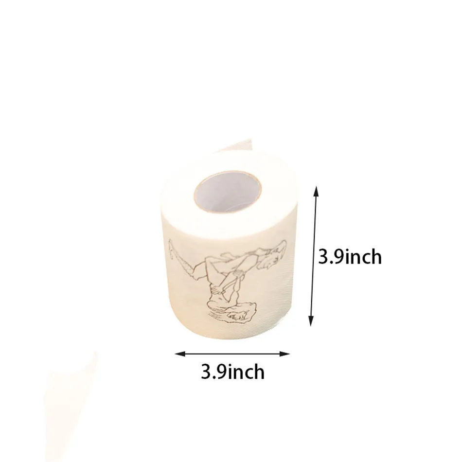 4 Roll Toilet Paper Funny Printed Tissue Prank Pattern Rolling Gift for Home Kitchen | Красота и здоровье
