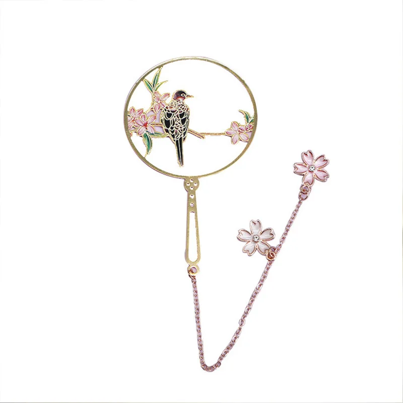 Винтажные металлические закладки для книг с птицами и цветами креативные