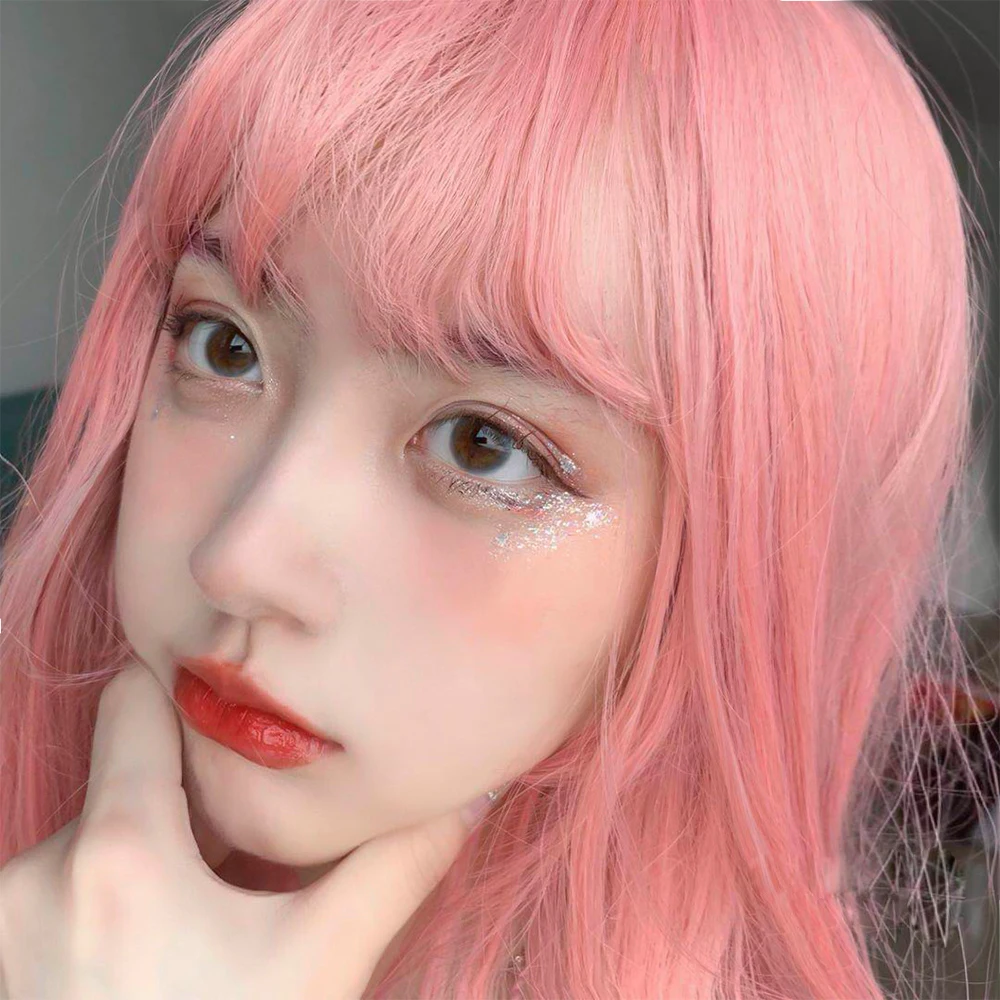 AILIADE длинный волнистый светильник розовый блонд синтетический парик для женщин с