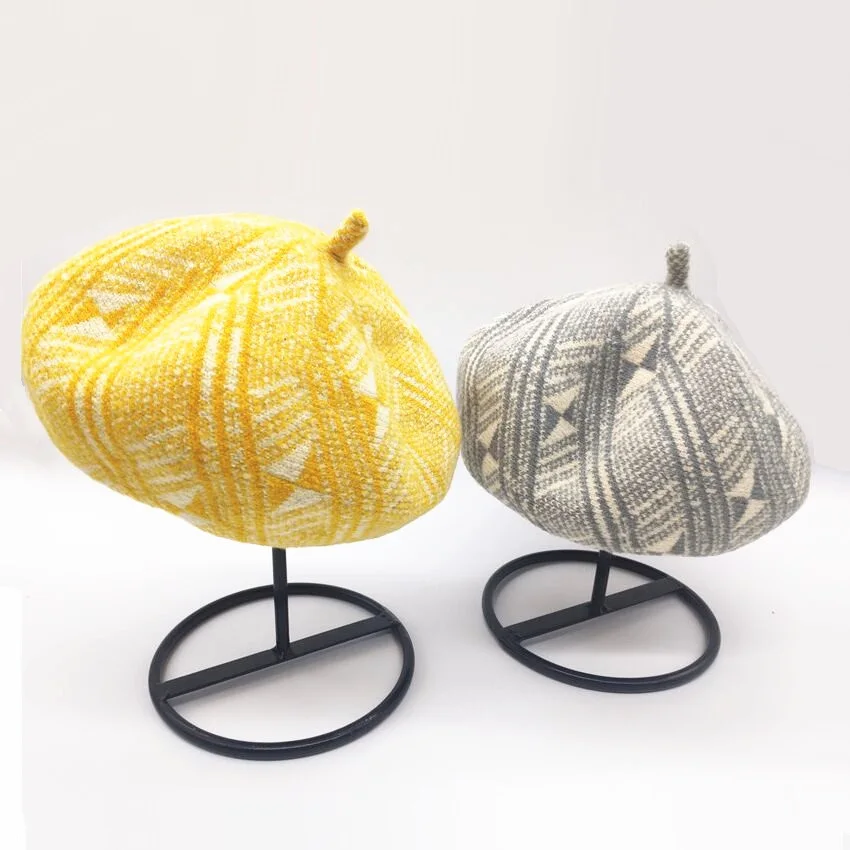 Новый Популярный Повседневный хлопковый берет женская уличная шерстяная шапка в