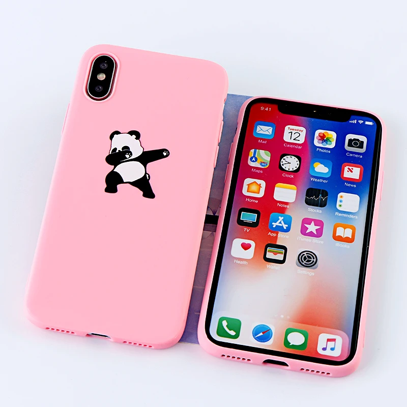Чехлы для сотового телефона с милой пандой IPhone 11 Pro X XS MAX XR 8 7 6s Plus мультяшный
