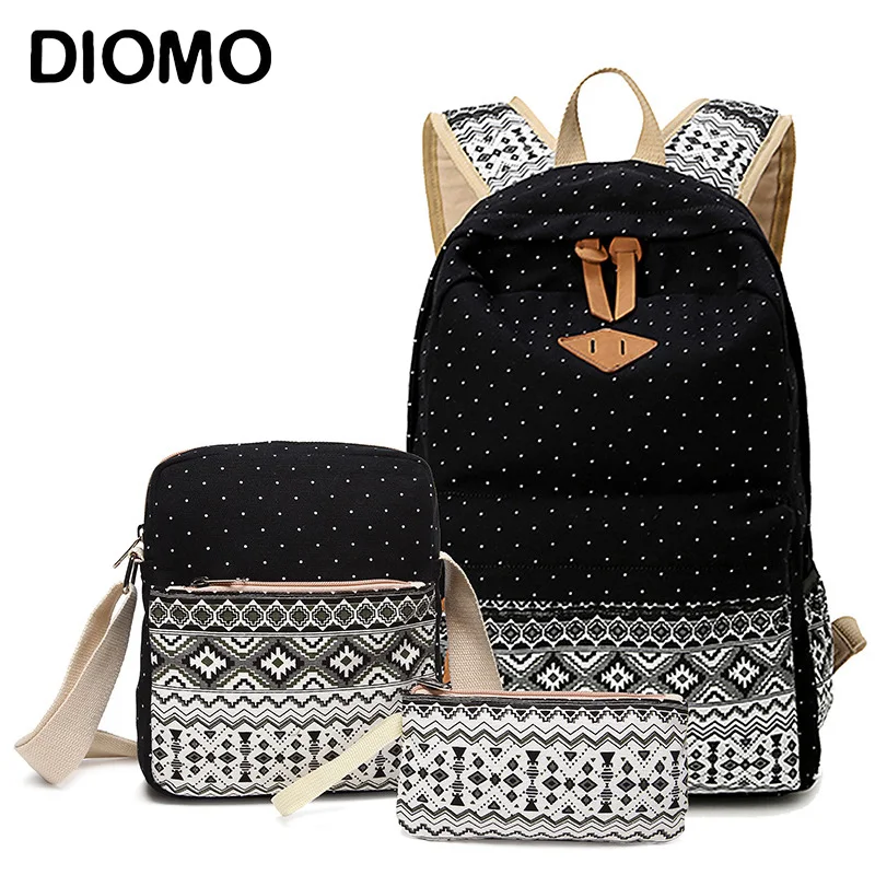 DIOMO 2022, холщовые школьные сумки, набор для девочек, женский рюкзак, школьные сумки, высококачественный рюкзак, женская сумка для книг