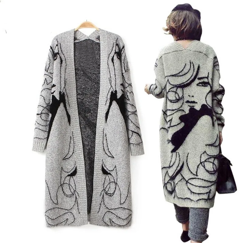 2019 New Fashion Temperament Female Bat Sleeve Simple Long Sweater Cardigan Coat Wild Trend Women's Clothing Hh912 |