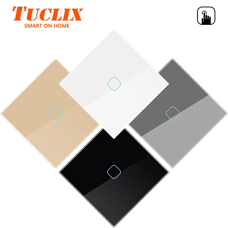 Tuclix настенный сенсорный выключатель 110 240В 1/2/3 Gang 1way светодиодный экран|switch 1