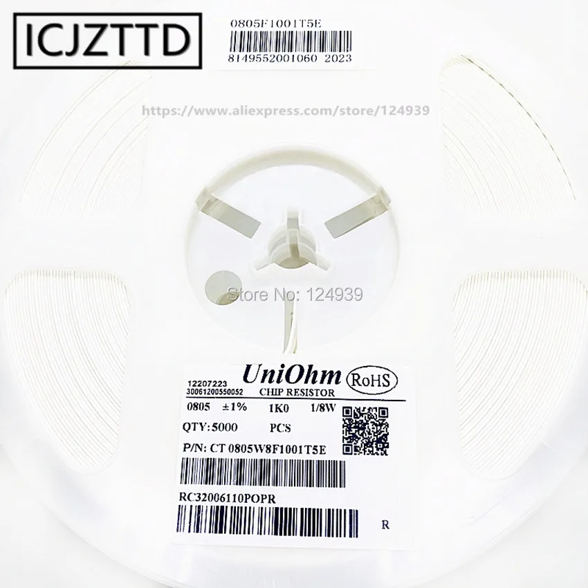 100 шт. 1/8W RF 0805 1% Разрешение 2 0*1 мм 0R 1R 1.1R 1R1 1.2R 1R2 1.3R 1R3 1.5R 1R5 1.6R 1R6 1.8R 1R8 2R 2.2R 2R2 2.4R 2R4 2.7R