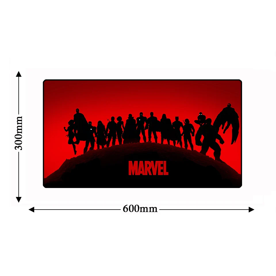 Большой коврик для мыши 600*300 мм с аниме Infinity War Marvel Avengerse противоскользящий