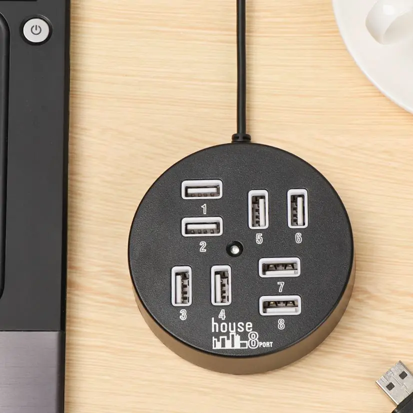 1 шт. круглый 8 Порты разветвитель универсальный внешний usb накопитель