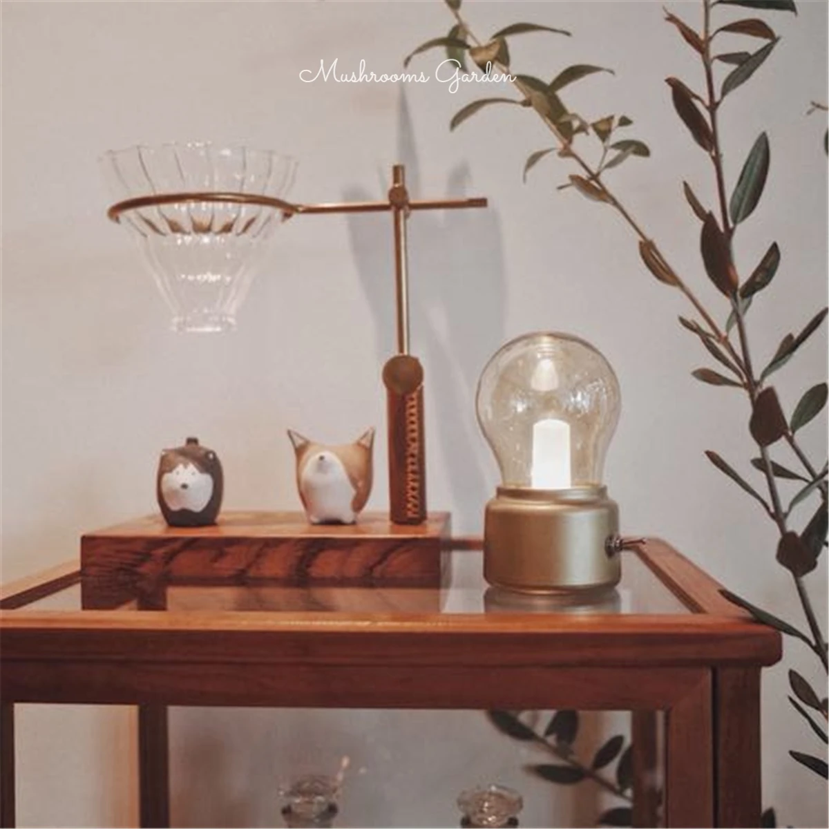 

Retro Golden Light Bulb Night Light Nordic Led Decoration Gift Bedside Bedroom Mini Table Lamp Charging Lamp