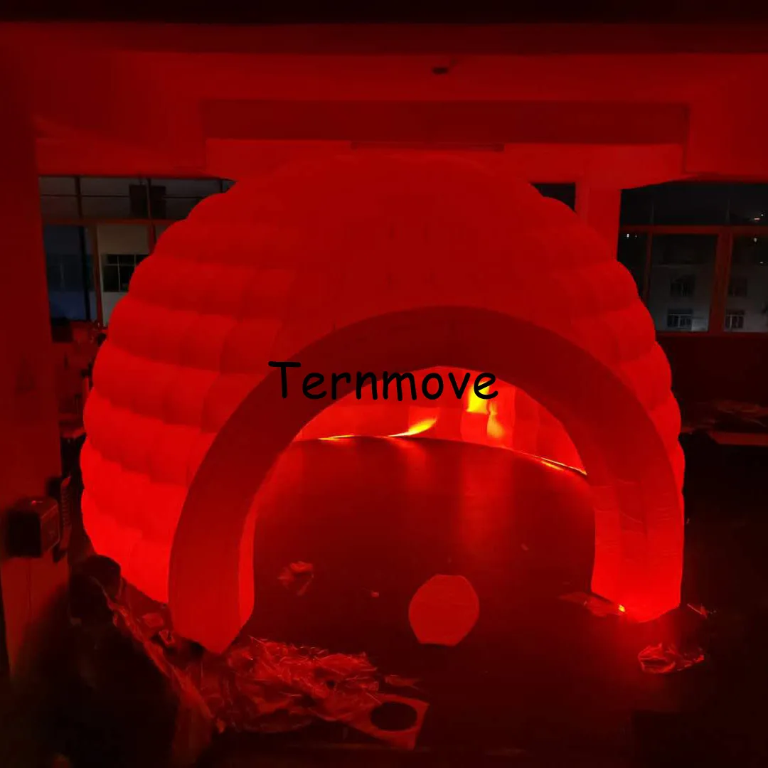 5 м белая надувная палатка igloo светодиодный светодиодным