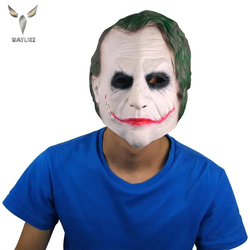 Waylike Хэллоуин Джокер с зеленой маской для волос парик Маска Косплей Хэллоуина