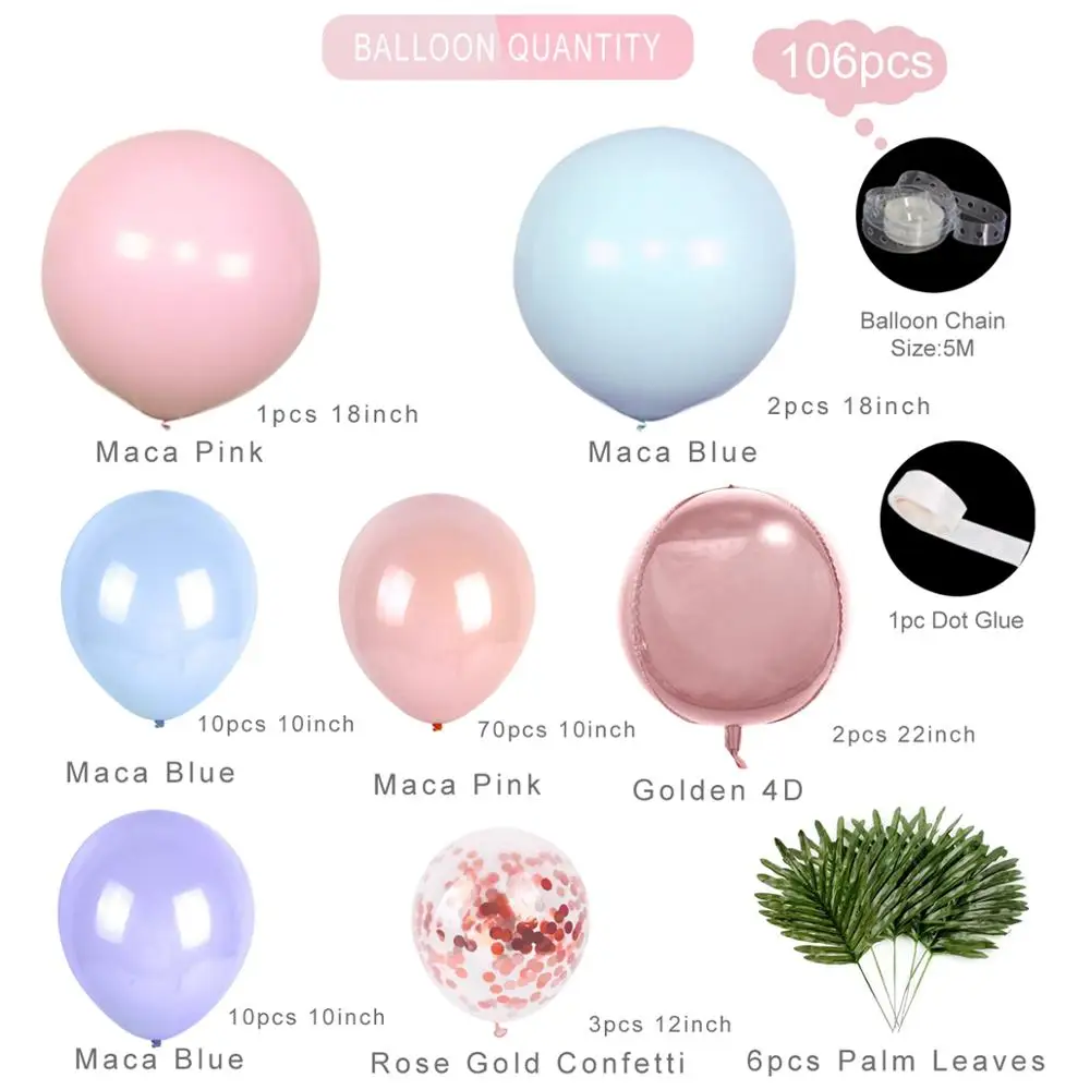 18/36 дюймовый шарик макарон воздушные шары украшения для дня рождения детей и