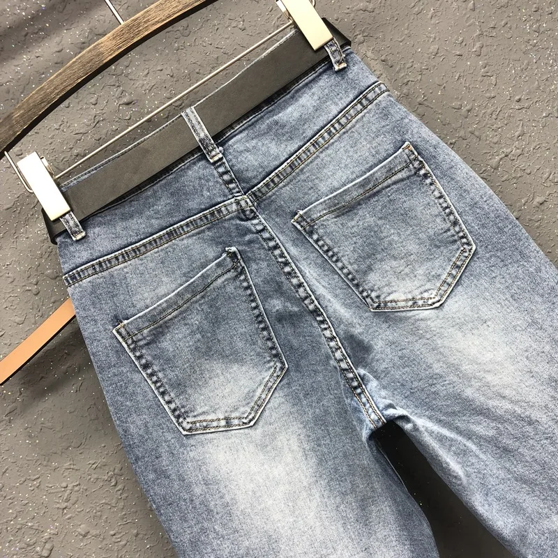 

Embroidered Jeans Women's Cartoon Pattern 2021 Autumn New High Waist Slimming Loose Harem Baggy Denim Pants Female Trousers