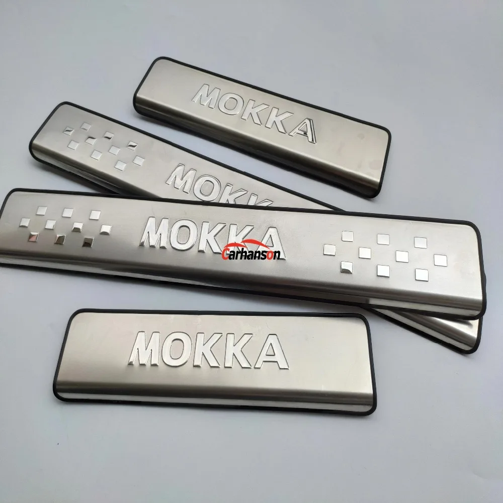 Для Opel Vauxhall Mokka, накладки на пороги, автомобильные аксессуары, стильный протектор из нержавеющей стали, авто Стайлинг, наклейка 2013
