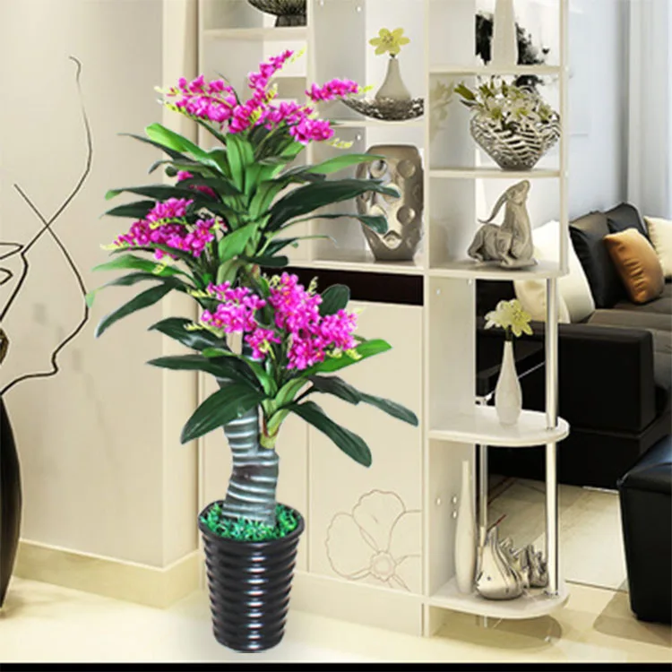 Искусственные цветы 150 см Снежная Орхидея cymbidium искусственные растения для дома