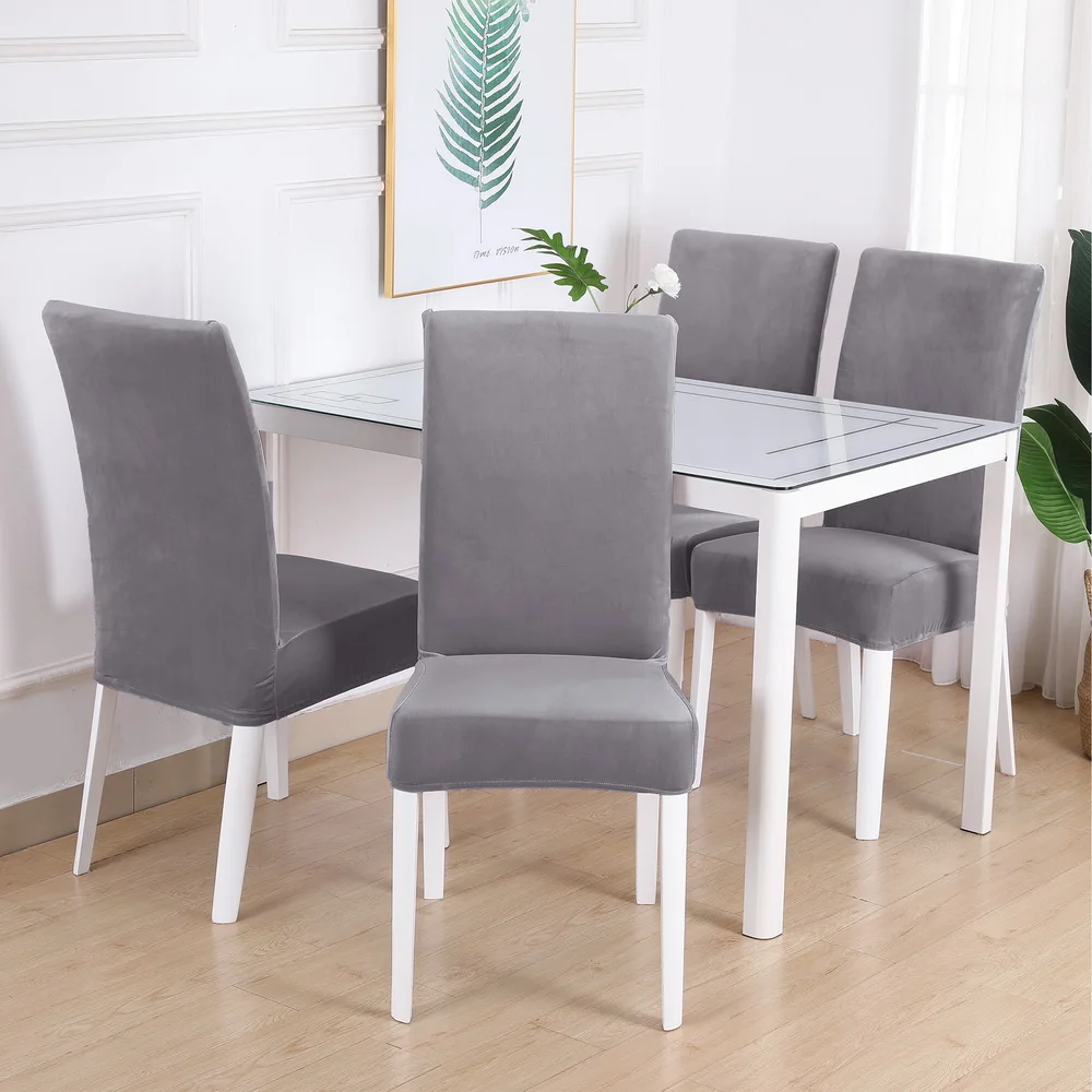 Эластичная Бархатная ткань супер мягкий чехол для стула роскошный протектор