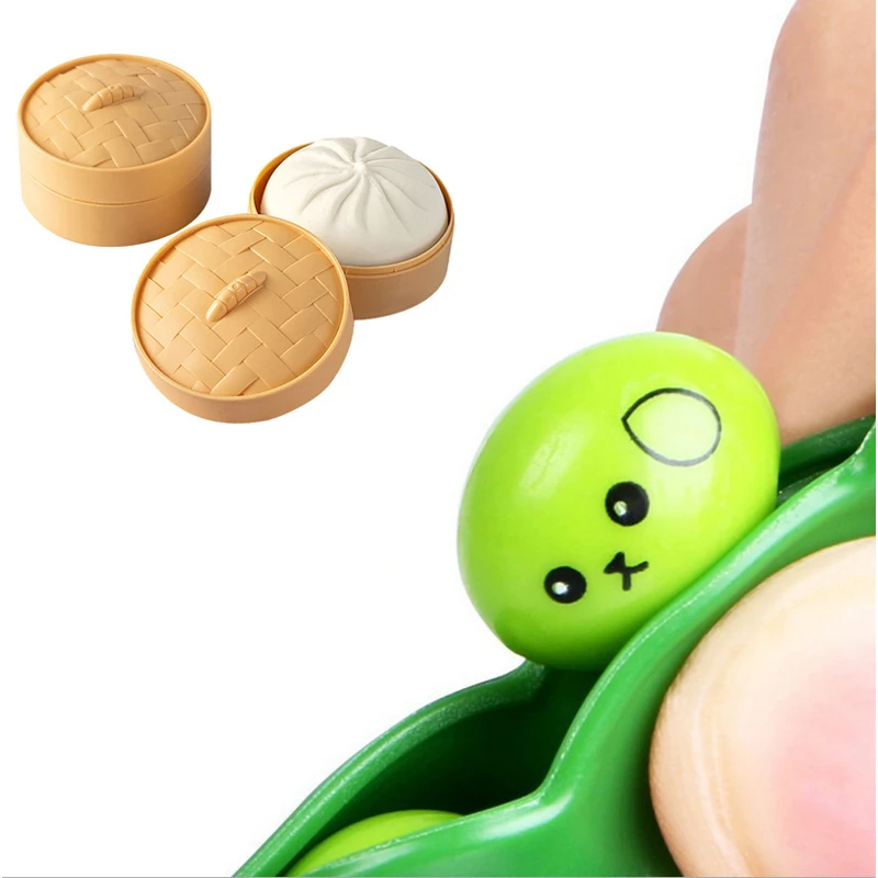 

Decompression toys fidget toys Edamame Toys unlimited squeeze popit relieve boredom Peas pop it fidget Beans Keychain Pop it