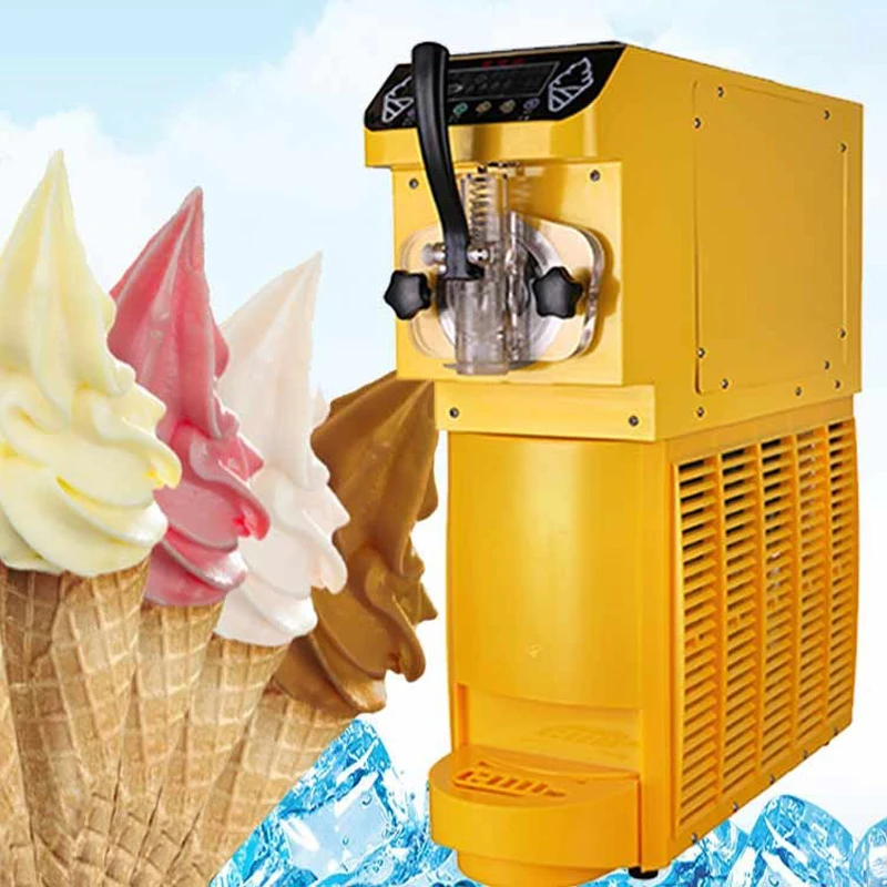 

Hot sale table top mini soft ice cream milkshake vending machine 1 Flavors Ice Cream Maker 16L/H