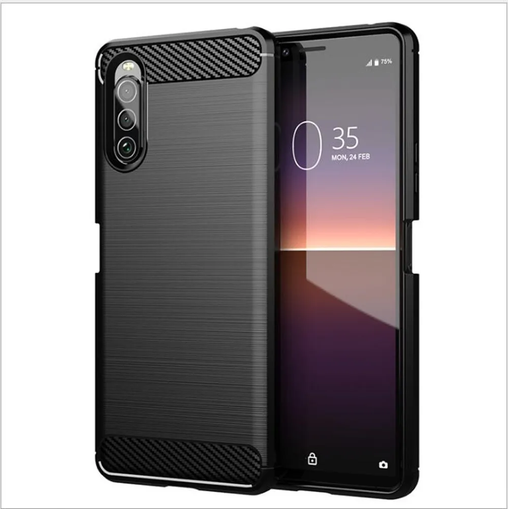 Чехол из углеродного волокна для Sony Xperia 1 II 10ii противоударный чехол телефона 10 с