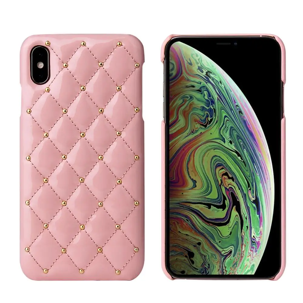 Роскошные клетчатые чехлы с заклепками для iPhone 11 Pro Max XR XS MAX X 8 7 6 6S Plus SE 2020 чехол из