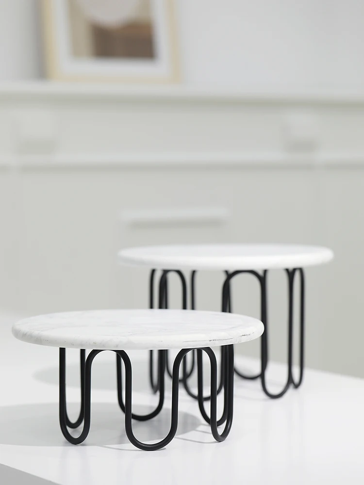 

Мраморные Подставки для торта, 25 см, волнистый металлический держатель, съемный десерт, сладости, украшение для дома, инструменты для фотографирования послеобеденного чая