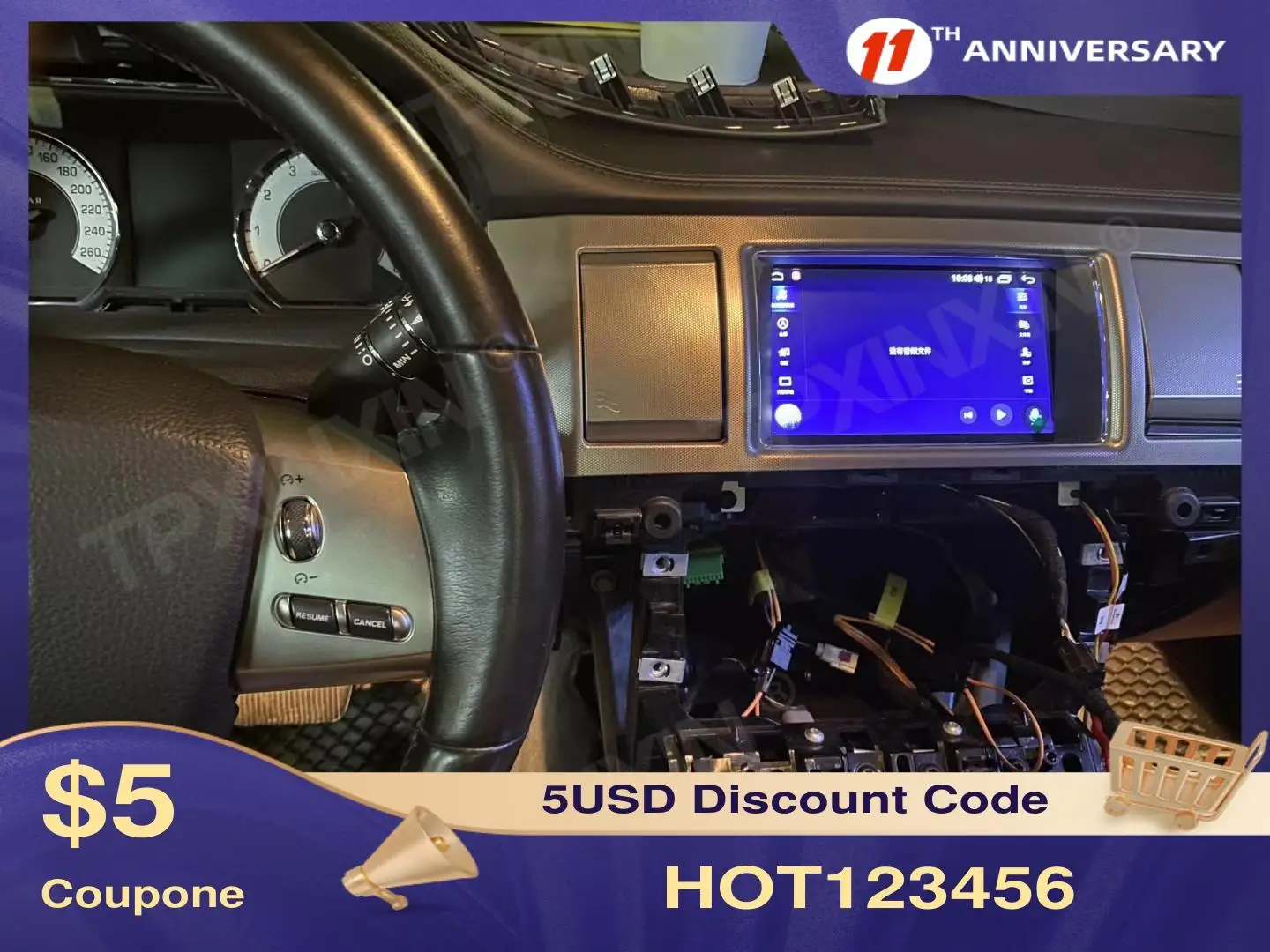 구매 무선 카플레이 자동차 GPS 내비게이션 오토 헤드 유닛 멀티미디어 플레이어, 재규어 XF XFL 2012-2015 용, 라디오 테이프 레코더, 스테레오, 2K