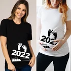 Футболка женская для беременных, с принтом, для беременных, 2022