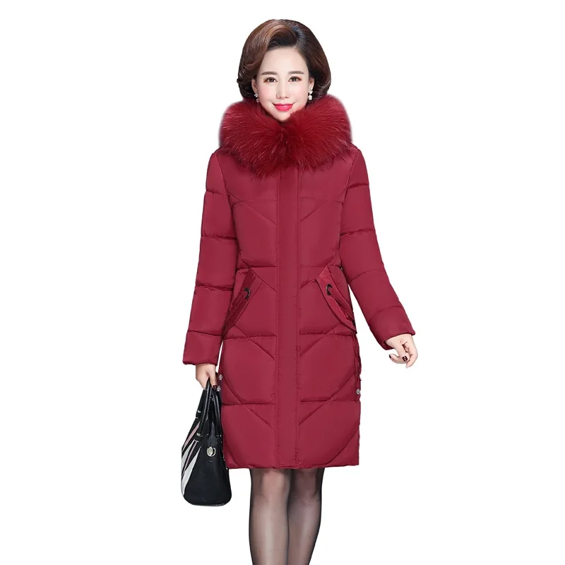 

Women's Winter Jacket New Korean Winter 2021 Fashion Plus Size Women Mid-Length Women's Down Padded Jacket Slim Quilted Jacket
