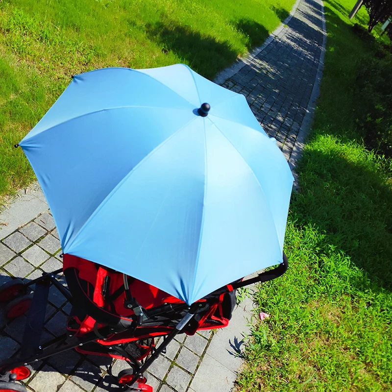 New Fashion Baby Carriage Umbrella Family High Quality Adjustable Parasol Solid Color Windproof Dual-Use Outdoor Lot | Дом и сад