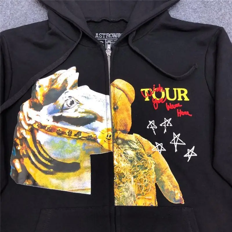 

2019 Scott Album ASTROWORLD Hoodies Letter Embroidery Zipper Women Men Sweatshirts Mens Pullover