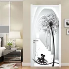 Современные Одуванчики обои для гостиной спальни домашний декор наклейка на дверь креативный постер водонепроницаемые наклейки на дверь Декор картинки