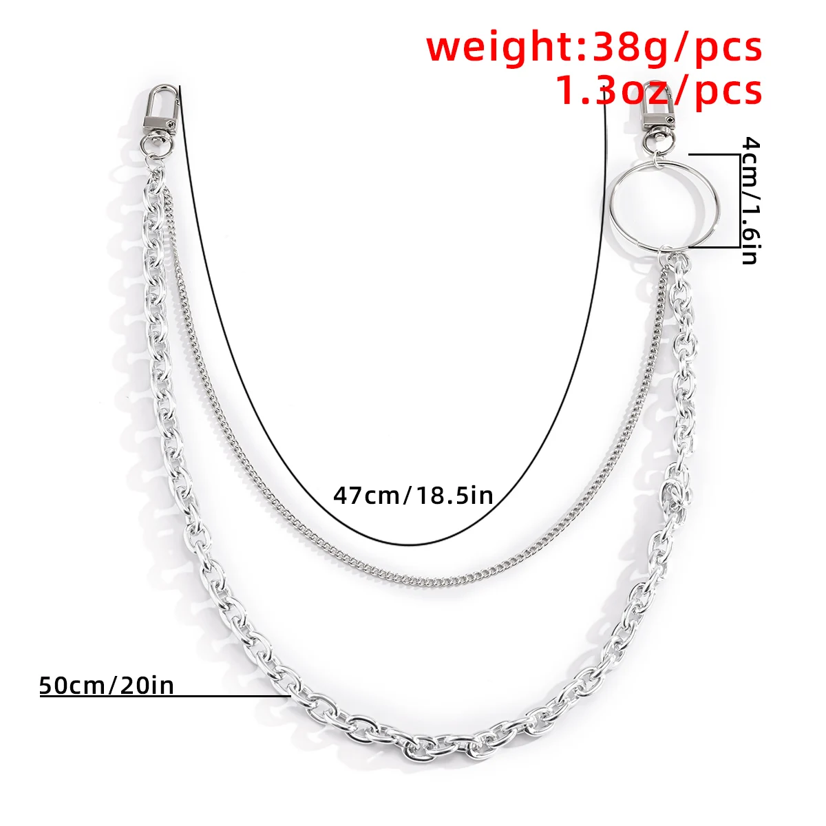 

Fashion Trendy Classic Thick Cross Waist Belly Chain Hip Hop Punk Street Men Women Friends Rave Party Festival Body Jewelry 2021