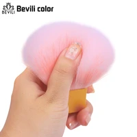 nail brush cleaning dust brush tool square gold metal handle nail art care manicure pedicure soft angle aaa quality
